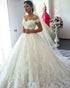 Delicate Lace Appliques Wedding Dresses Off The Shoulder Modest 2019 Bridal Wedding Dress Ball Gown